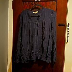 LOFT, XL, BLUE, LONG SLEEVE BLOUSE